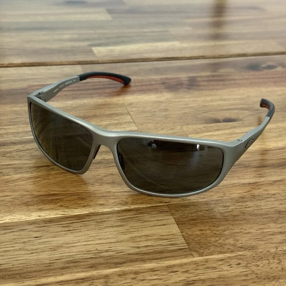 GTV Voyage Aluminum Polarized Sunglasses, Silver Frame Grey 64 15 132